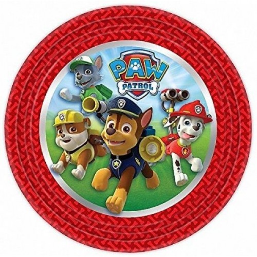 LIRAGRAM PLATOS PATRULLA CANINA 23 CM 8 UNDS,