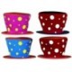 DISFRAZ SOMBRERO GORRO DE PAYASO , 3 COLORES