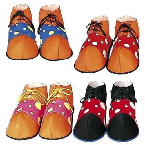DISFRAZ ZAPATOS / CUBREZAPATOS PAYASO TALLA UNICA , BLANDOS , 3 COLORES