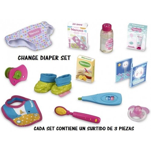 FAMOSA MUÑECO Nenuco Accesorios Sorpresa  CAMBIO PAÑAL 700015591
